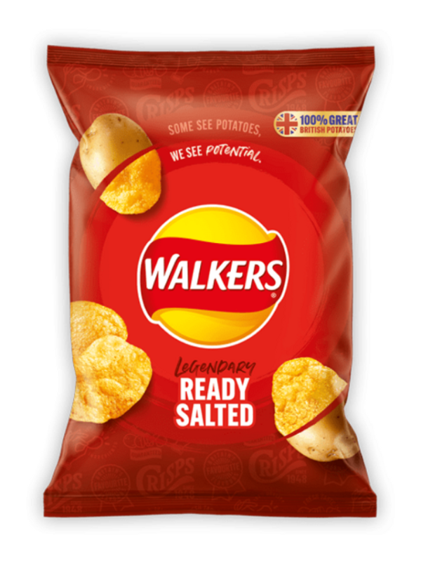 Walkers Ready Salted Crisps 32.5g x 32