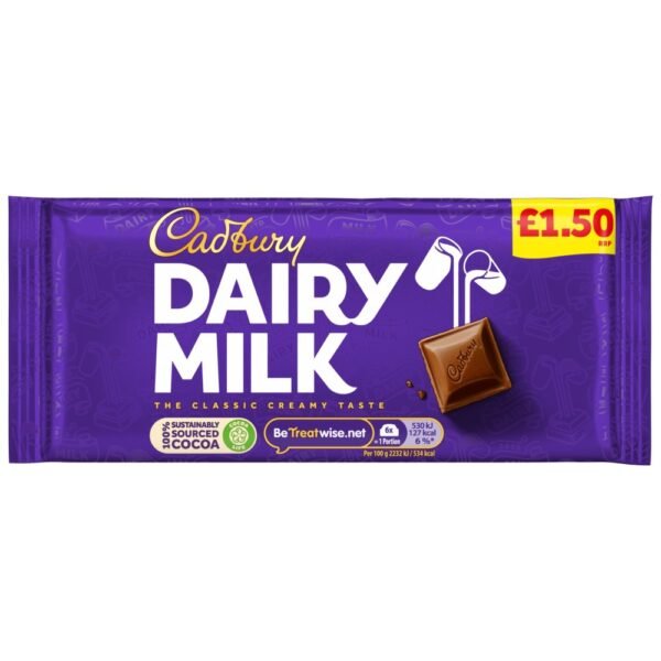 Cadbury Dairy Milk Chocolate Bar £1.50 PMP 95g