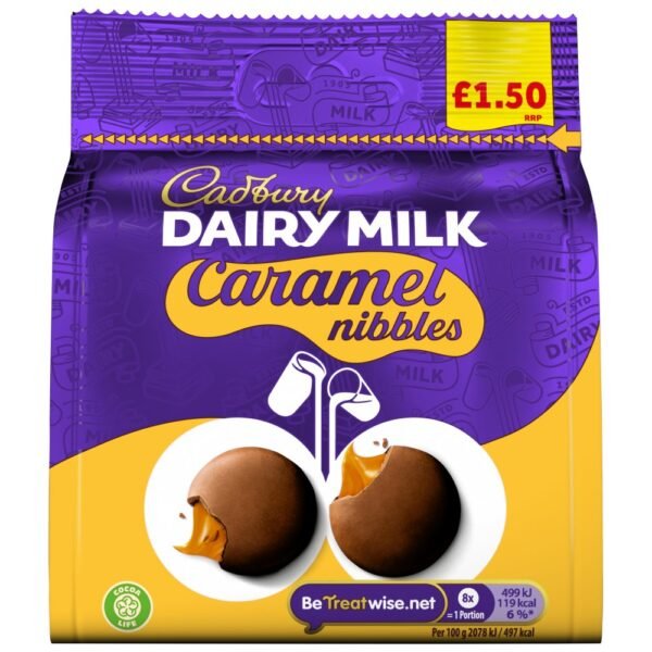 Cadbury Dairy Milk Caramel Nibbles Chocolate Bag £1.50 PMP 85g